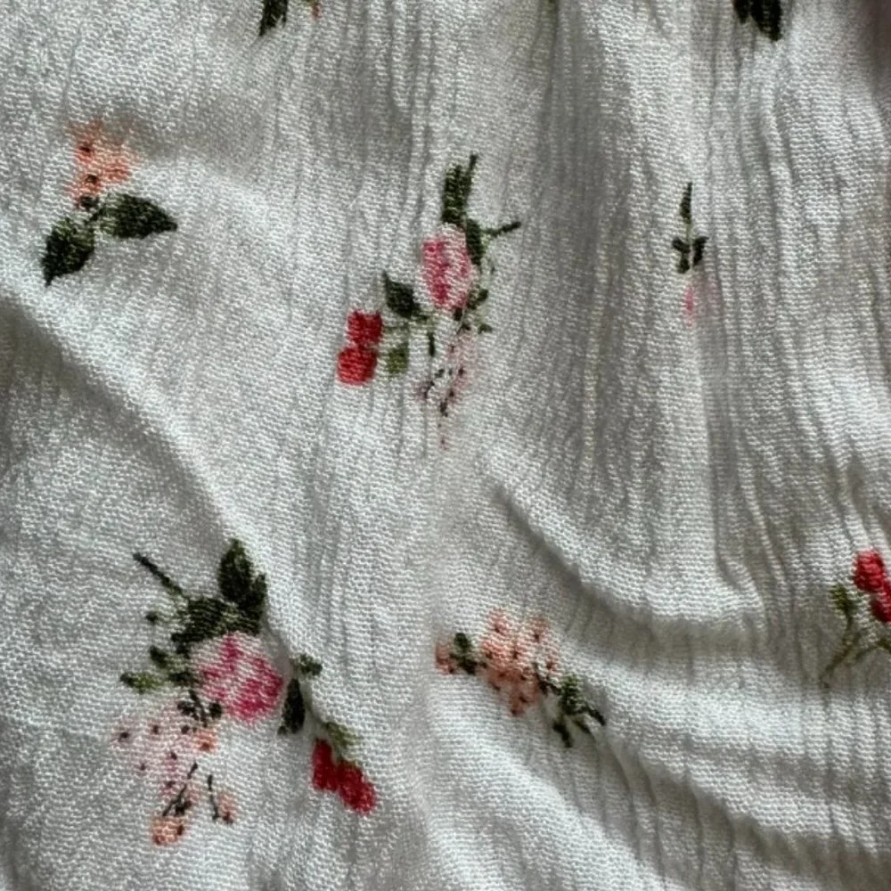 Forever 21 White Floral Tiered Sundress – Sleeveless Cottagecore - Picture 5 of 11